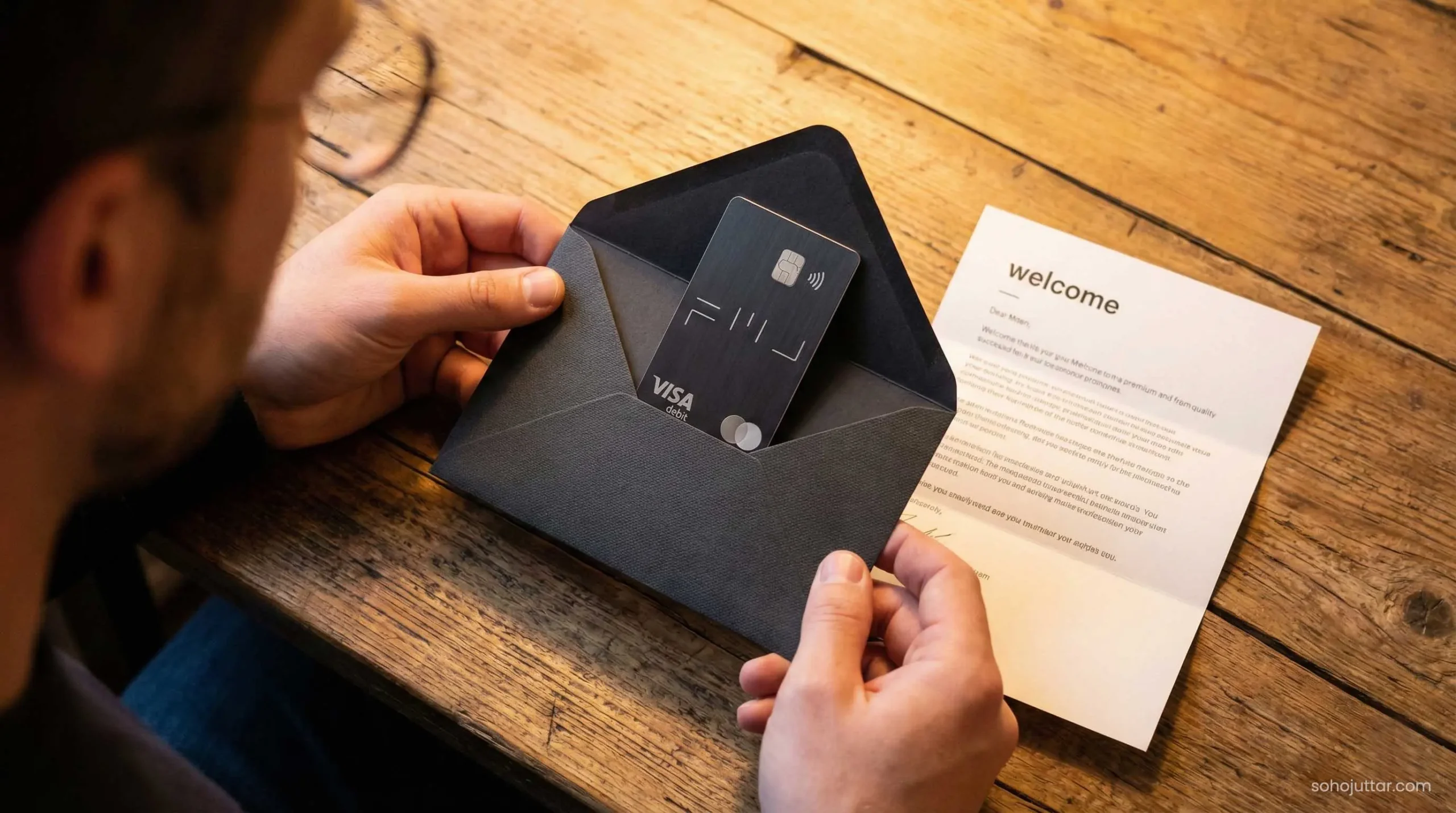 Unboxing new zero balance bank account debit card in Dubai