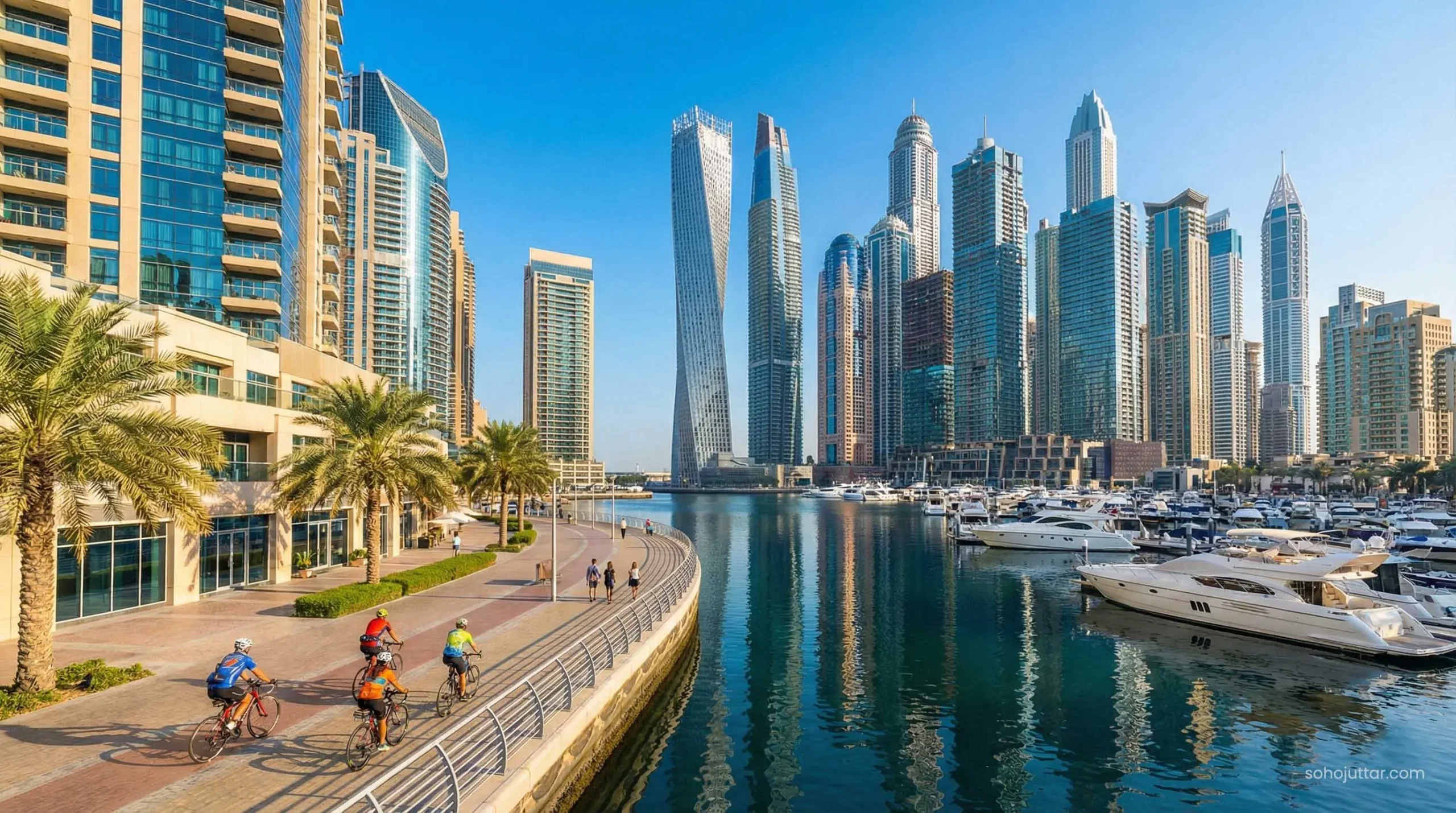 Dubai Marina promenade morning walk 3 day itinerary start