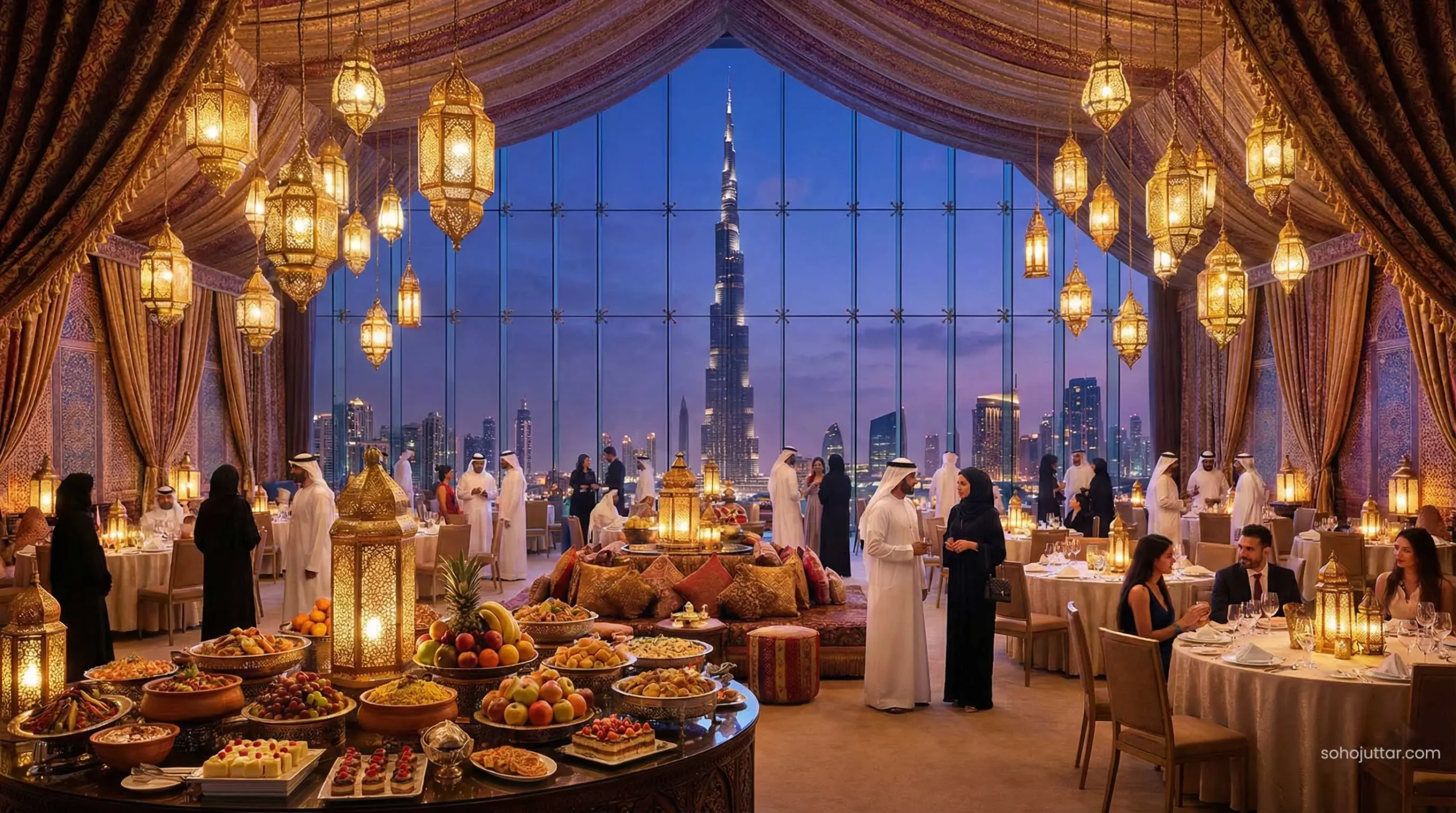 Luxury Royal Iftar tent experience in Dubai for Ramadan 2026.