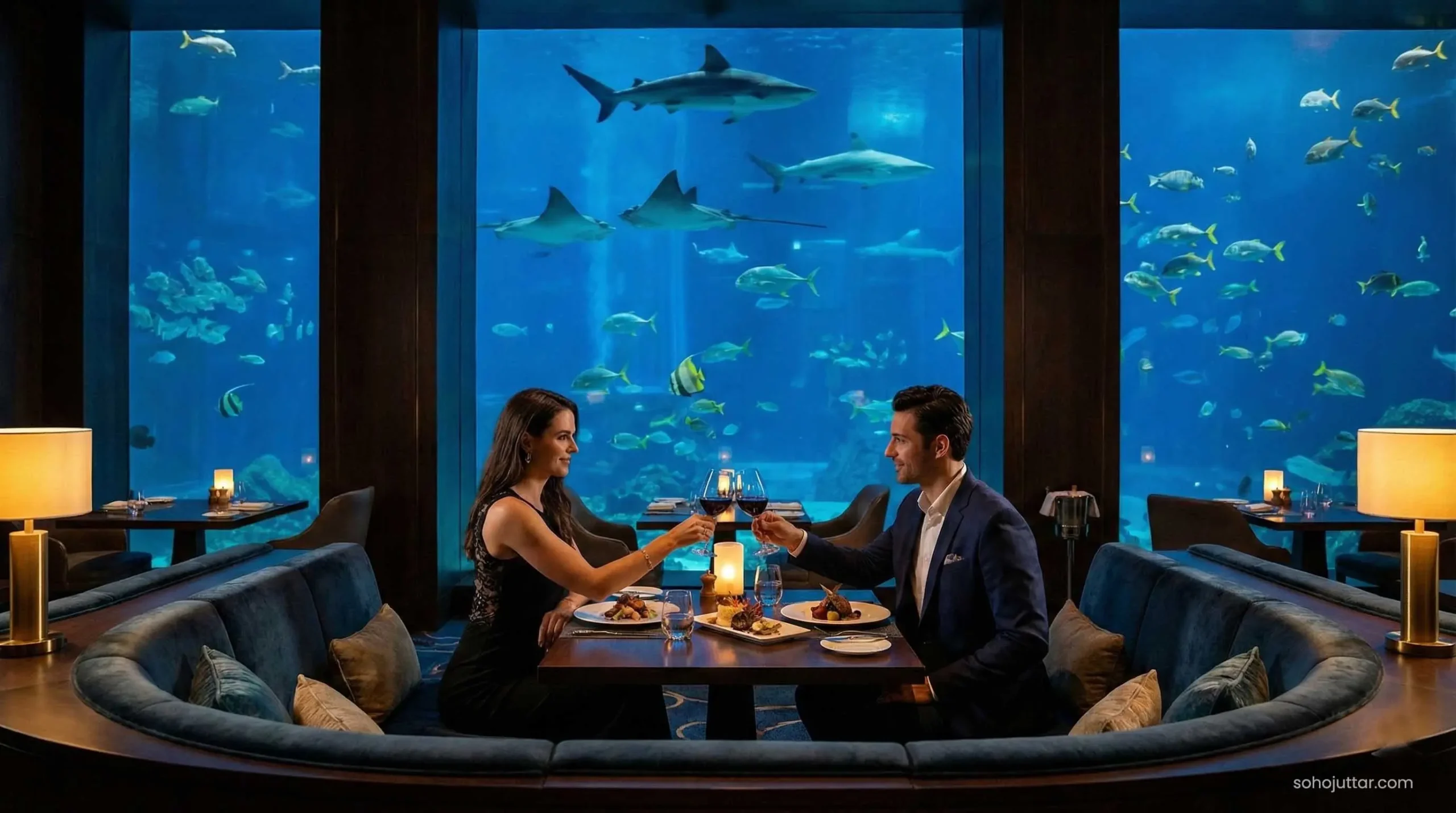 Romantic underwater dining experience at Ossiano Atlantis Dubai